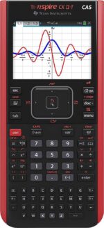 Texas Instruments TI-Nspire CX II-T CAS Calcolatrice grafica con schermo retroilluminato a colori 320x240px - Software compatibile con PC/Mac - Sistema di algebra computazionale - Colore nero/rosso