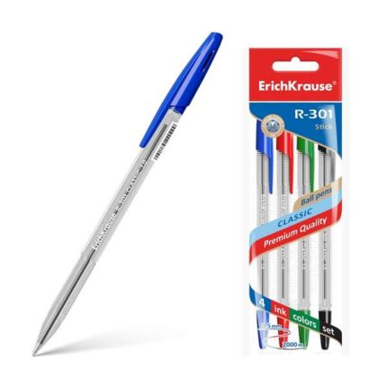 Erichkrause R-301 Confezione da 4 penne a sfera Punta 1