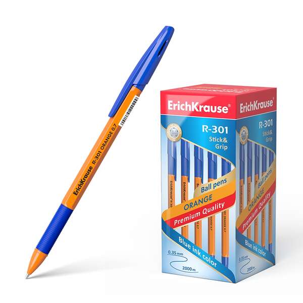 Erichkrause Penna a sfera R-301 Stick&Grip - Corpo esagonale arancione - Punta da 0 Erichkrause Penna a sfera R-301 Stick&Grip - Corpo esagonale arancione - Punta da 0