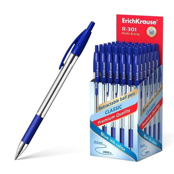 Erichkrause R-301 Classic Matic&Grip Penna a sfera retrattile Punta da 1