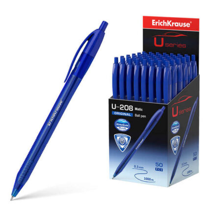 Erichkrause Penna a sfera automatica U-208 Original Matic - Tecnologia Ultra Glide - Inchiostro blu