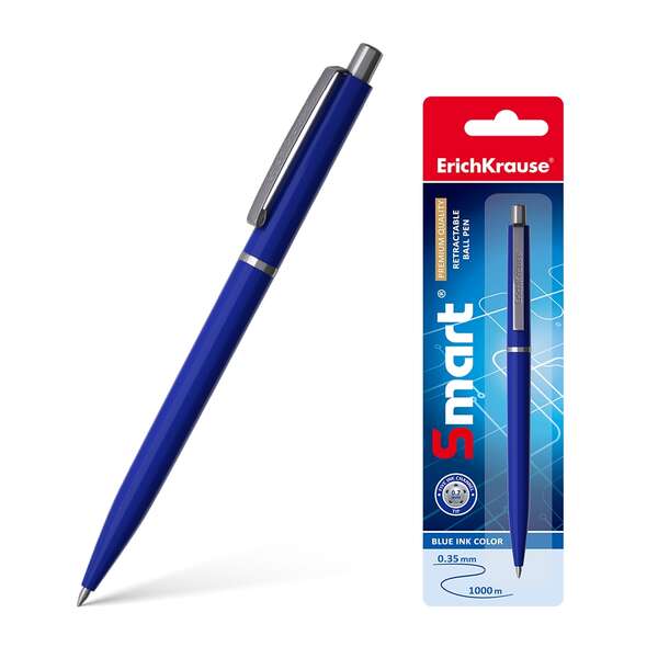 Erichkrause Smart Penna a sfera retrattile con clip metallica - Punta da 0