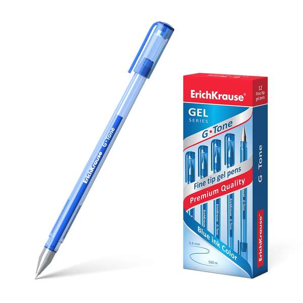 Erichkrause G-Tone Penna gel - Corpo traslucido con impugnatura triangolare sagomata - Punta da 0