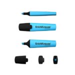 Erichkrause Visioline V-12 Pennarello fluorescente - Punta smussata - Inchiostro a base d'acqua - Colore blu - immagine 2
