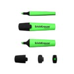 Erichkrause Visioline V-12 Confezione da 4 pennarelli fluorescenti - Punta smussata - Inchiostro a base d'acqua - Colori: arancione, rosa, verde e giallo - immagine 5