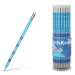 Erichkrause 2x2 Matita di grafite HB con gomma - Legno selezionato - Decorata con le tabelline - Facile da temperare - Colore blu