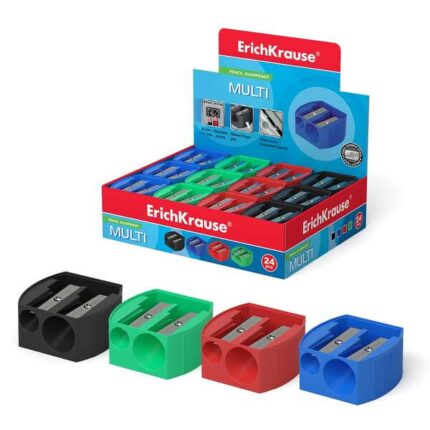 Erichkrause Multi - Temperamatite in plastica con due fori - Diametri da 8 mm e 11 mm - Colori assortiti