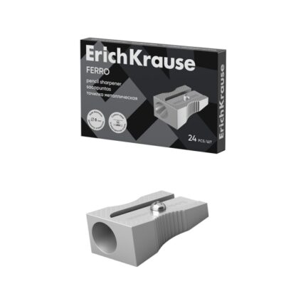 Erichkrause Ferro Temperamatite in alluminio con impugnatura ergonomica - Foro da 8 mm - Lama in acciaio al carbonio - Colore alluminio
