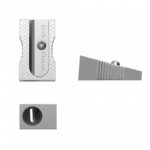 Erichkrause Ferro Temperamatite in alluminio con impugnatura ergonomica - Foro da 8 mm - Lama in acciaio al carbonio - Colore alluminio - immagine 2
