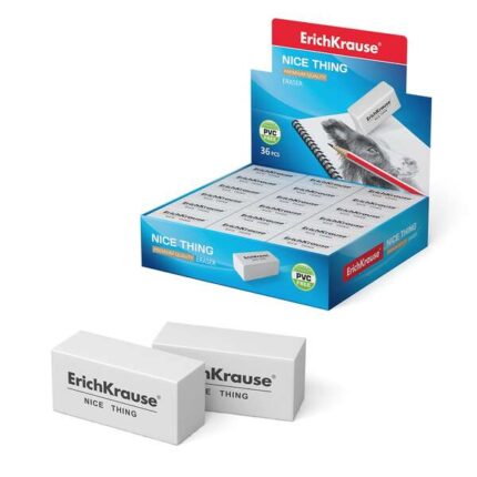 Erichkrause Nice Thing Gomma da cancellare di media durezza - Realizzata in gomma termoplastica ipoallergenica - Ecologica e moderna - Priva di impurità - Non contiene PVC - Colore nero