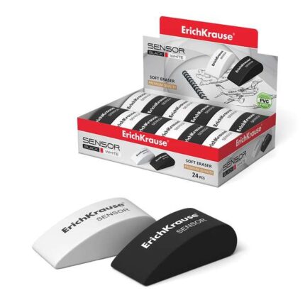 Gomma Erichkrause Sensor - Gomma termoplastica ipoallergenica - Senza PVC - Gomma morbida dalla forma originale - Colore bianco e nero