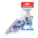 Erichkrause Arctic White Nastro correttore 5 mm x 8 m - Asciugatura immediata - Permette di scrivere sulla correzione - Controllo del nastro - Colore bianco