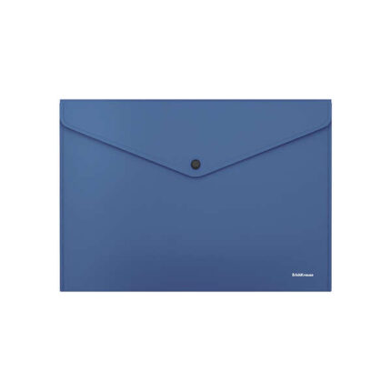 Erichkrause Fizzy Classic Cartellina portadocumenti A4 - Realizzata in plastica opaca - Texture ruvida - Colore blu