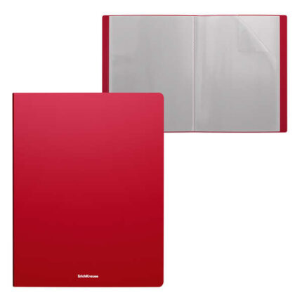 ErichKrause Matt Classic Cartellina con 20 buste - Formato A4 - Colore rosso