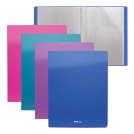 Erichkrause Cartelle con buste Matt Vivid - 20 buste A4 - Colori assortiti