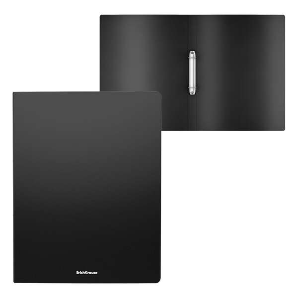Raccoglitori ad anelli ErichKrause Matt Classic - 2 anelli da 24 mm - Formato A4 - Colore nero