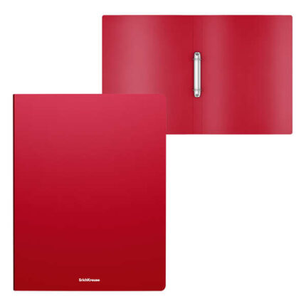 Raccoglitori ad anelli ErichKrause® Matt Classic - 2 anelli da 24 mm - Formato A4 - Colore rosso