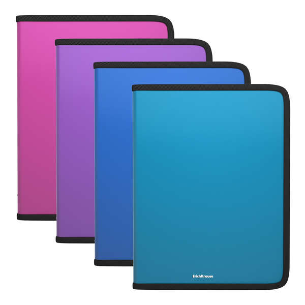 Cartelle con cerniera Erichkrause Matt Vivid - A4+ - Colori assortiti