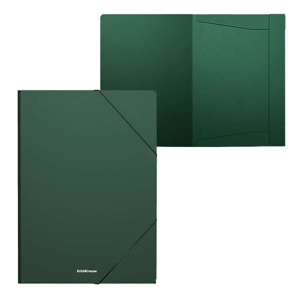 Erichkrause Matt Classic Cartellina con alette A4 - Realizzata in polipropilene - Colore verde