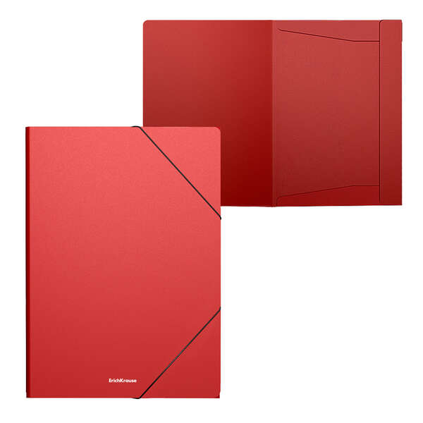 Erichkrause Matt Classic Cartellina con alette A4 - Realizzata in polipropilene - Colore rosso
