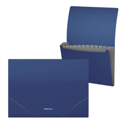 Erichkrause Matt Classic Raccoglitore con 12 buste A4 - Finitura opaca - Colore blu