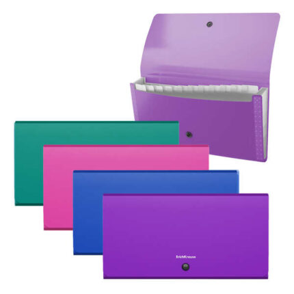 Raccoglitori Erichkrause Matt Vivid - 12 buste - Formato C4 - Colori assortiti