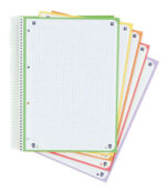 Oxford Europeanbook 5 Lagoon Quaderno a spirale formato A4+ a quadretti 5x5 mm - 120 fogli - Copertina in plastica - 5 strisce colorate - Colori assortiti - immagine 2