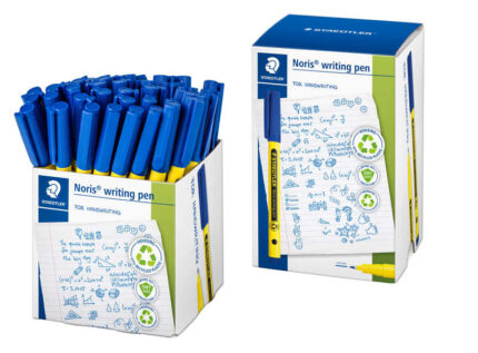 6 mm circa - Inchiostro a base d'acqua - Corpo realizzato al 97% in plastica riciclata - Colore blu