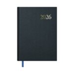 Dohe Segovia Agenda annuale - Un giorno per pagina - Sabato e domenica sulla stessa pagina - Formato 14x20 cm - Colore nero