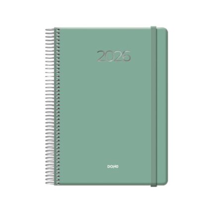 Agenda annuale Dohe Denver - Un giorno per pagina - Sabato e domenica sulla stessa pagina - Chiusura con elastico - Dimensioni 15x21 cm - Colore verde