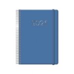 Agenda annuale Dohe Denver - Una pagina per giorno - Sabato e domenica sulla stessa pagina - Chiusura con elastico - Dimensioni 15x21 cm - Colore blu