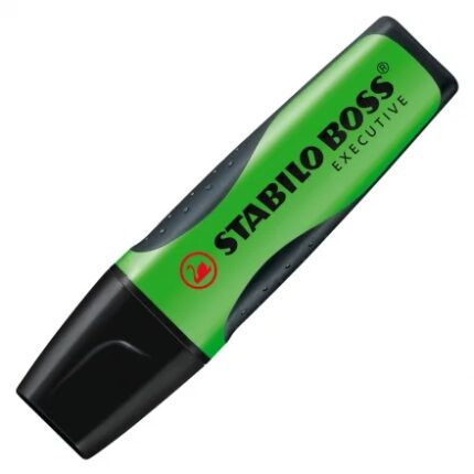 Stabilo Boss Executive Evidenziatore fluorescente - Zona di presa - Tratto tra 2 e 5 mm - Ricaricabile - Inchiostro a base d'acqua - Colore verde