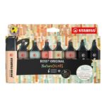 Stabilo Boss Naturecolors Confezione da 8 pennarelli - Tratto da 2 a 5 mm - Inchiostro a base d'acqua - Colori: Siena