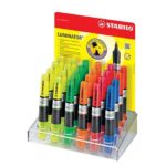 Stabilo Luminator Espositore da 24 pennarelli fluorescenti - Maggiore riserva d'inchiostro - Zona di presa - Tratto tra 2 e 5 mm - Colori: verde