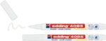 Edding 4085 Confezione da 2 pennarelli a gesso liquido - Punta arrotondata - Tratto 1-3 mm - Odore neutro - Colore bianco - immagine 2