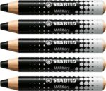 Stabilo MARKdry Pennarello per lavagna - Punta XXL da 10 mm - Legno 100% certificato PRFC - Colore nero - immagine 2