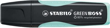 Stabilo Green Boss Pastel Pennarello fluorescente - Realizzato con l'83% di plastica riciclata - Tratto da 2 a 5 mm - Ricaricabile - Colore Tocco di turchese