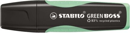 Stabilo Green Boss Pastel Pennarello fluorescente - Realizzato con l'83% di plastica riciclata - Tratto tra 2 e 5 mm - Ricaricabile - Colore: Un tocco di menta