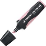 Stabilo Green Boss Pastel Pennarello fluorescente - Realizzato con l'83% di plastica riciclata - Tratto tra 2 e 5 mm - Ricaricabile - Colore Rosa Blush - immagine 2