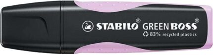 Stabilo Green Boss Pastel Pennarello fluorescente - Realizzato con l'83% di plastica riciclata - Tratto tra 2 e 5 mm - Ricaricabile - Colore Brisa Violeta
