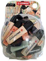 Stabilo Boss Naturecolors Espositore da 60 pennarelli - Tratto da 2 a 5 mm - Inchiostro a base d'acqua - Colori: Siena