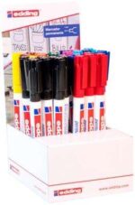 Edding 400 Espositore da 30 pennarelli permanenti - Punta tonda - Tratto 1 mm - Ricaricabile - Asciugatura rapida - Colori assortiti