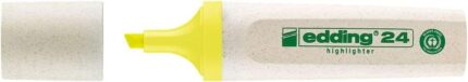 Edding 24 EcoLine Pennarello fluorescente - Punta smussata - Tratto da 2 a 5 mm - 90% di plastica riciclata - Etichetta ecologica Blue Angel - Colore giallo