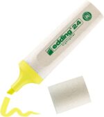 Edding 24 EcoLine Pennarello fluorescente - Punta smussata - Tratto da 2 a 5 mm - 90% di plastica riciclata - Etichetta ecologica Blue Angel - Colore giallo - immagine 2