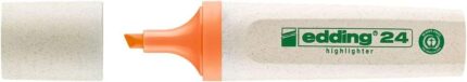 Edding 24 EcoLine Pennarello fluorescente - Punta smussata - Tratto tra 2-5 mm - 90% di plastica riciclata - Etichetta ecologica Blue Angel - Colore arancione