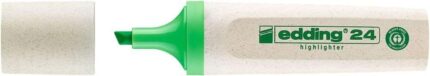Edding 24 EcoLine Pennarello fluorescente - Punta smussata - Tratto tra 2-5 mm - 90% di plastica riciclata - Etichetta ecologica Blue Angel - Colore verde chiaro