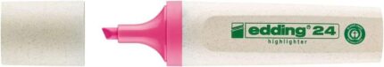 Edding 24 EcoLine Pennarello fluorescente - Punta smussata - Tratto da 2 a 5 mm - 90% di plastica riciclata - Etichetta ecologica Blue Angel - Colore rosa