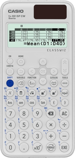 Casio Iberia Classwiz FX-991 SP Calcolatrice scientifica con display LCD a 12 cifre - Oltre 560 funzioni - Coperchio protettivo - Colore bianco