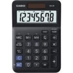 Casio MS-8F Calcolatrice da tavolo con display extra-large a 8 cifre - Segni di comando delle funzioni - Alimentazione solare e a batterie - Colore nero - immagine 2