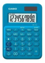 Casio MS-7UC Calcolatrice da tavolo a 10 cifre - Tasto doppio zero - Separatori di migliaia a 3 cifre - Pressione simultanea dei tasti - Alimentazione solare e a batterie - Colore blu - immagine 2